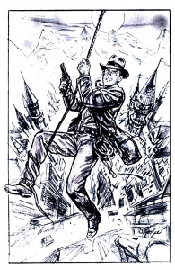 Coloriage indiana_jones_crusade ebauche affiche