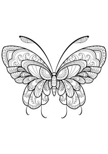 Coloriage papillon jolis motifs 11