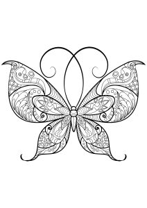 Coloriage papillon jolis motifs 13