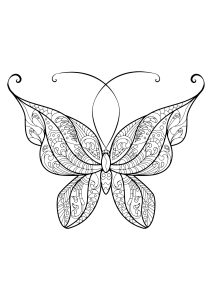 Coloriage papillon jolis motifs 14