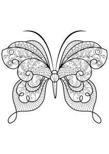 Coloriage papillon jolis motifs 15