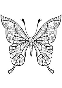 Coloriage papillon jolis motifs 4