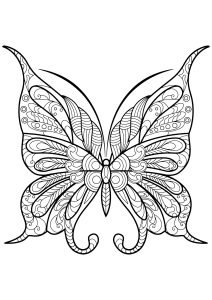Coloriage papillon jolis motifs 9