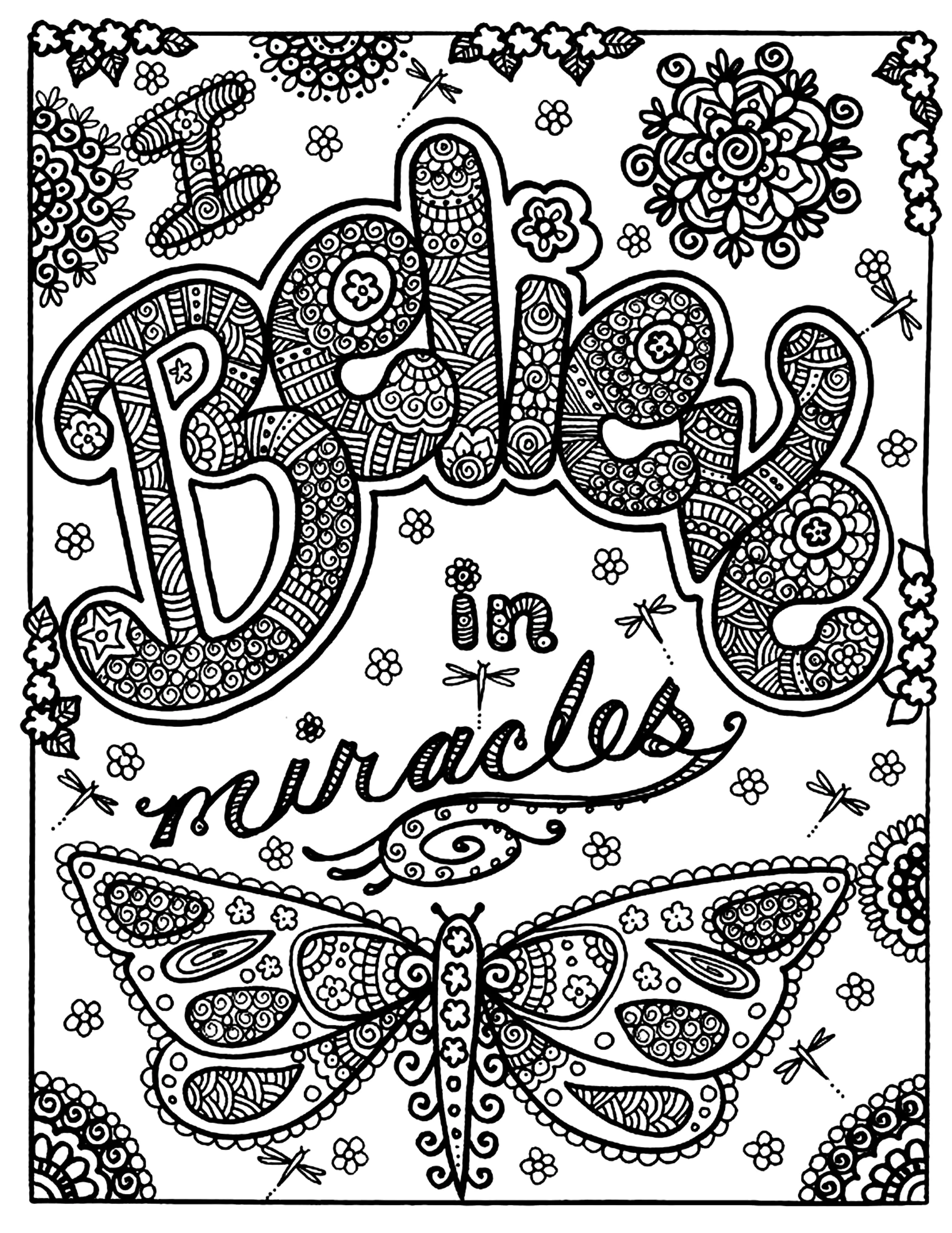 Animaux papillons (Coloriage de Papillons & insectes à imprimer pour adultes)