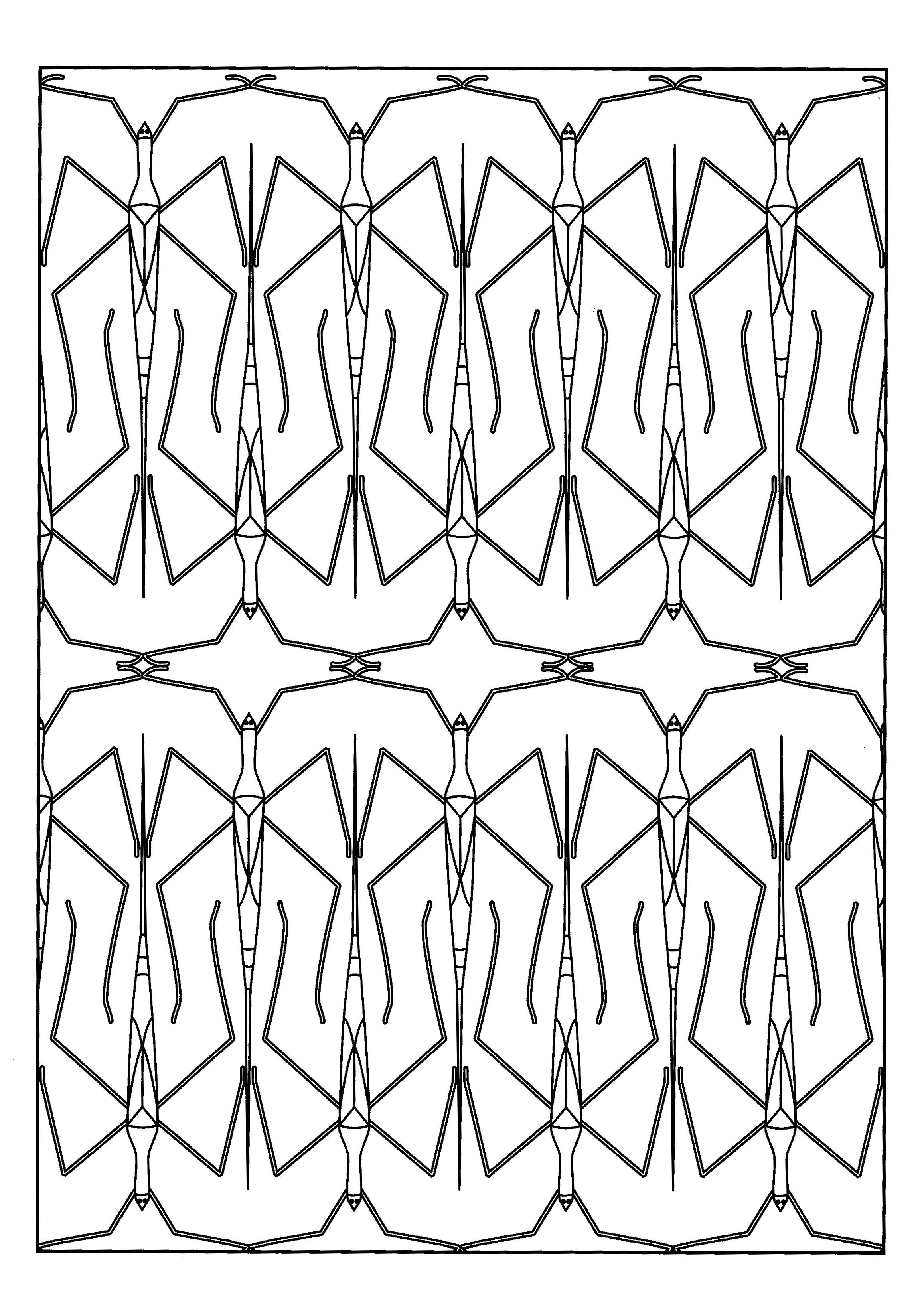 Un coloriage fait à partir des phasmes, ces insectes qui passent inaperçus car ressemblant à des branches ... Un coloriage fait à partir des phasmes, ces insectes qui passent inaperçus car ressemblant à des branches ...
