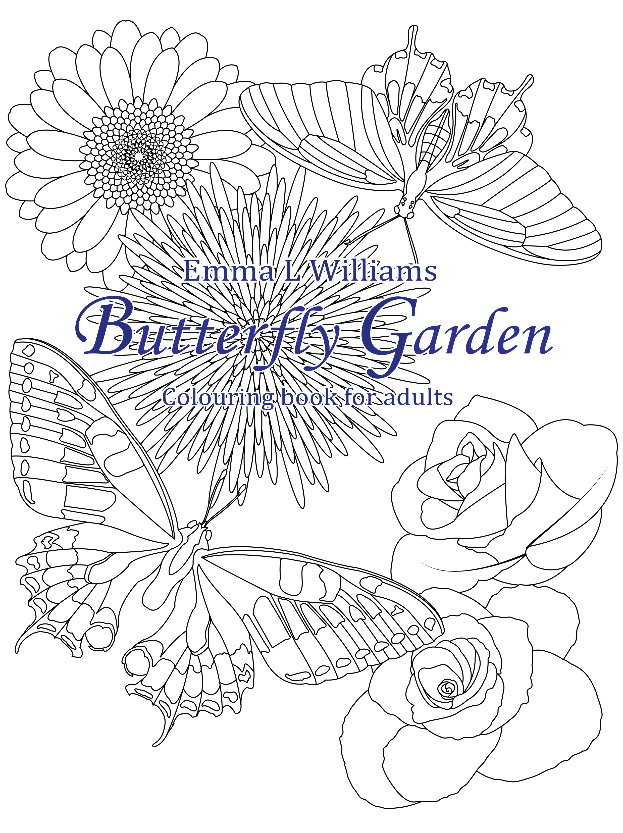 Livre beautiful garden - Papillons & insectes - Coloriages difficiles pour adultes