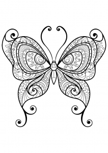 Coloriage papillon jolis motifs 10