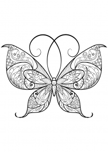 Coloriage papillon jolis motifs 13