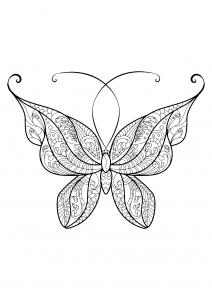 Coloriage papillon jolis motifs 14