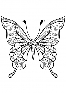 Coloriage papillon jolis motifs 4