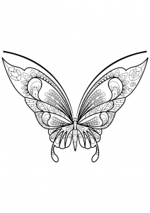 Coloriage papillon jolis motifs 7