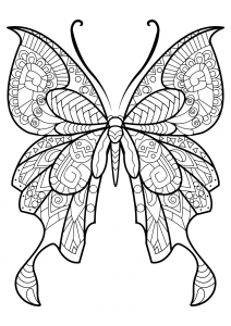 Coloriage papillon jolis motifs 8