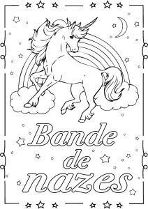Insultes et Gros mots pour déstresser (EN FRANCAIS) : Grossièreté à colorier (pour déstresser) : Bande de nazes