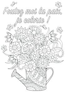 Insultes et Gros mots pour déstresser (EN FRANCAIS) : Gros mots à colorier : Foutez moi la paix, je colorie !