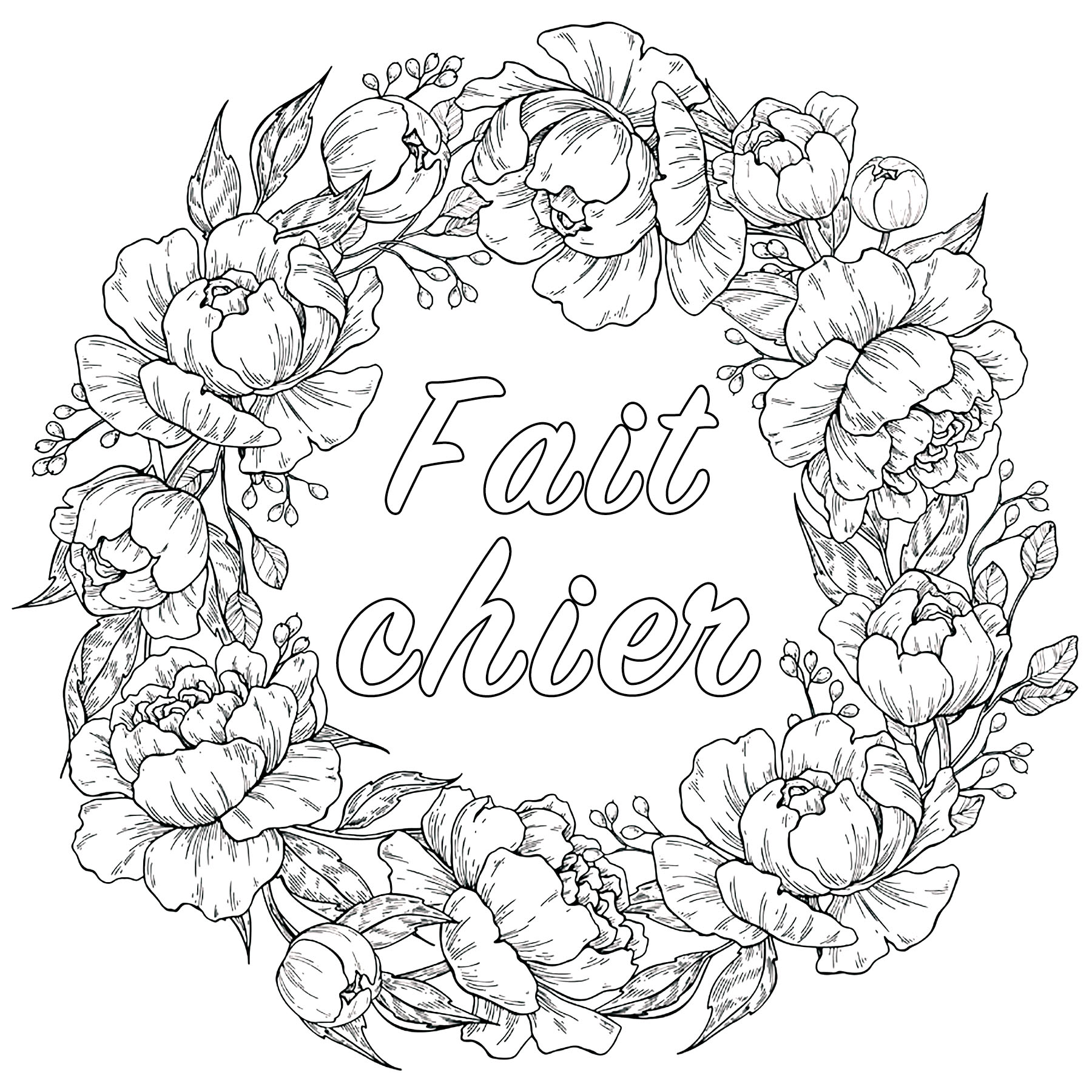 Gros Mots A Colorier Pour Decompresser Fait Chier Insultes Et Gros Mots Pour Destresser En Francais Coloriages Difficiles Pour Adultes