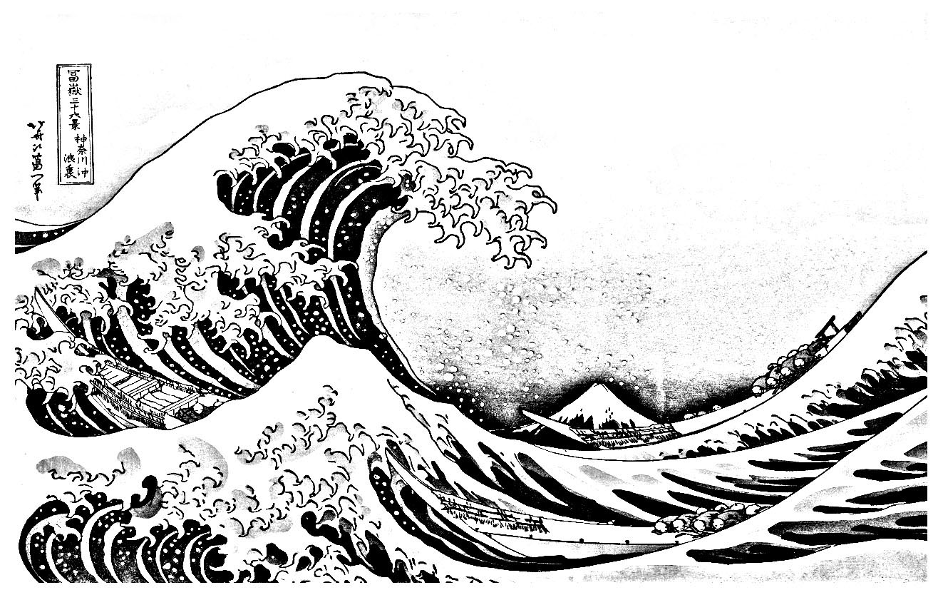 La Vague de Kanagawa à REcolorier !