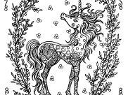 Coloriages de Licornes à imprimer pour adultes