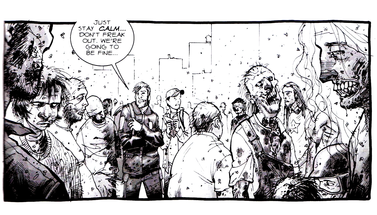 Un petit extrait du comic Walking Dead ... effrayant ...