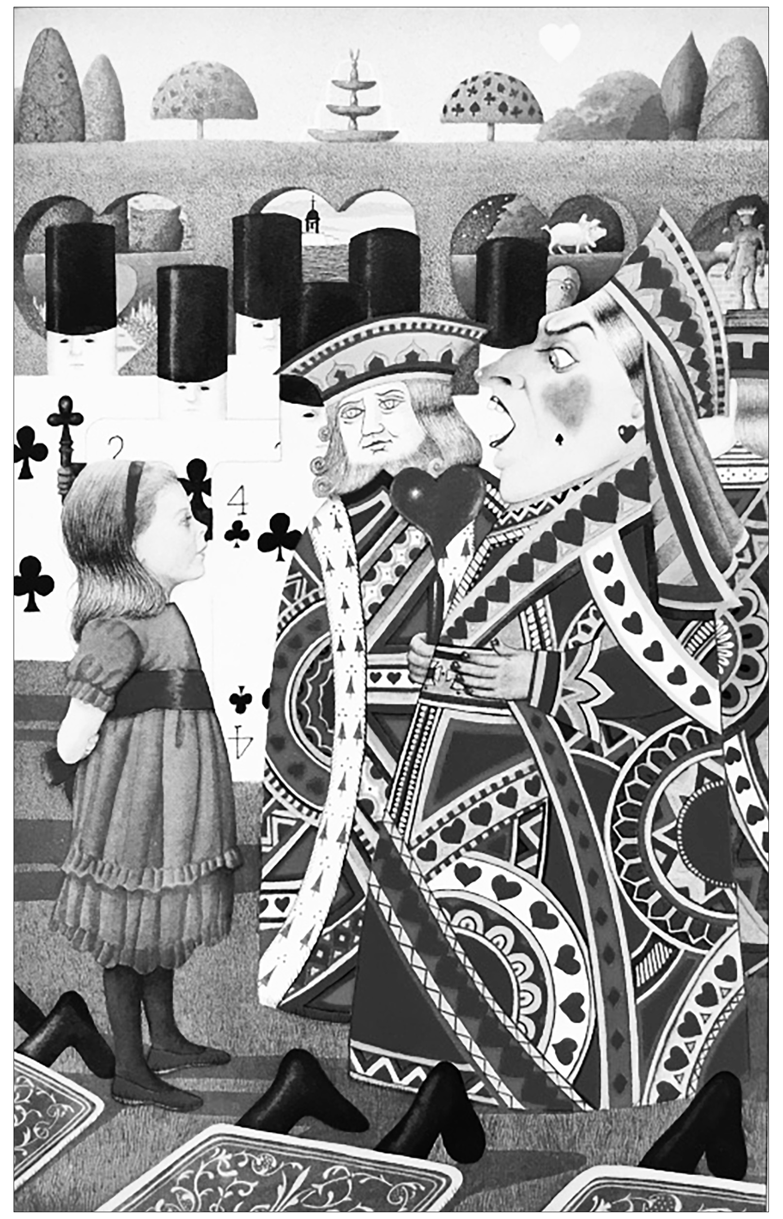Coloriage créé à partir d'une ancienne illustration tirée du livre 'Alice au pays des merveilles' de Lewis Carroll Coloriage créé à partir d'une ancienne illustration tirée du livre 'Alice au pays des merveilles' de Lewis Carroll