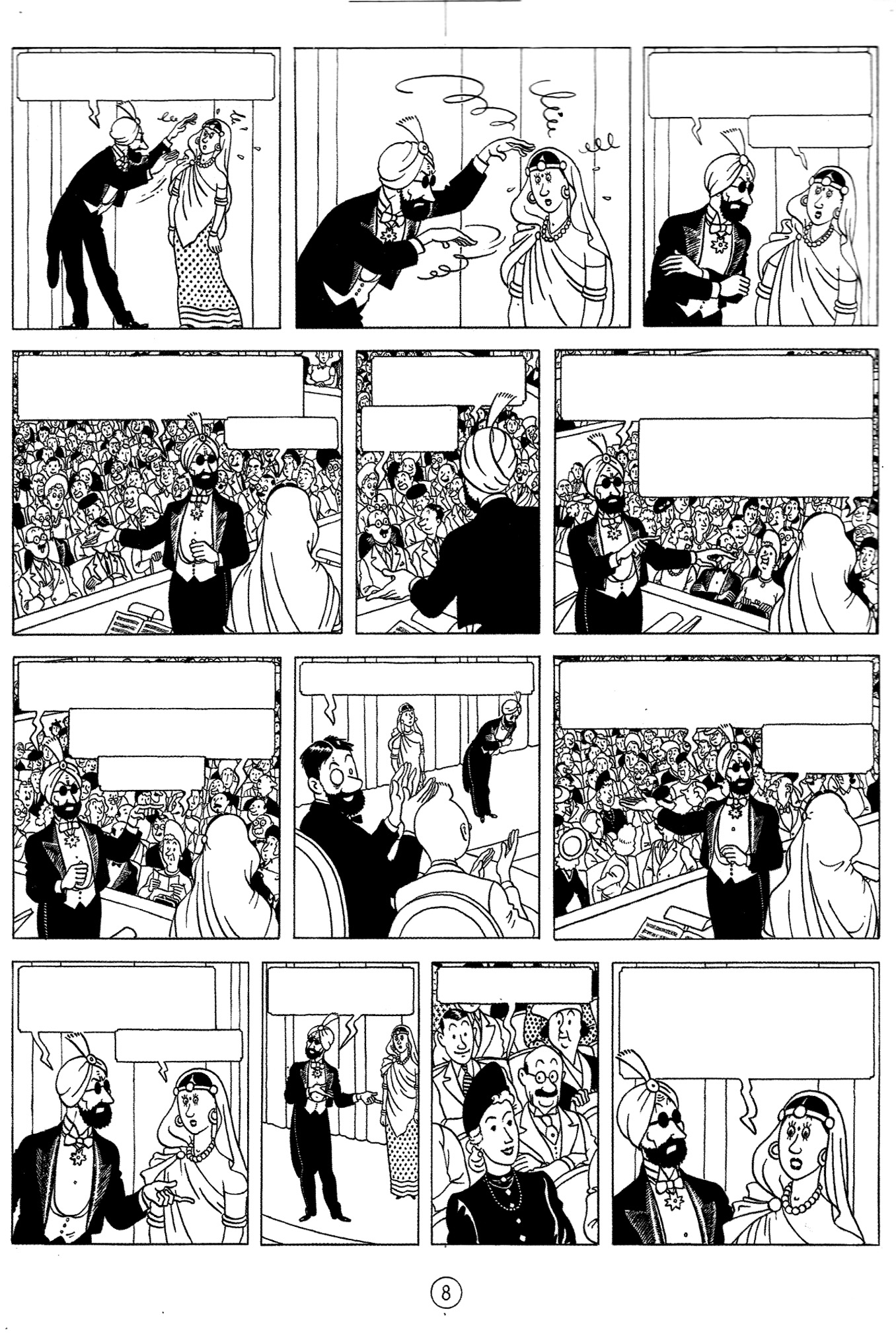 une planche tire de tintin et les sept boules de cristal a