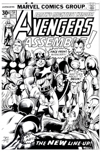 Coloriage adulte avengers couverture