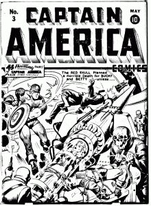 Coloriage adulte couverture comics captain america