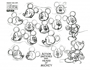 Coloriage adulte mickey mouse