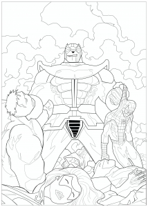 Coloriage Marvel Thanos