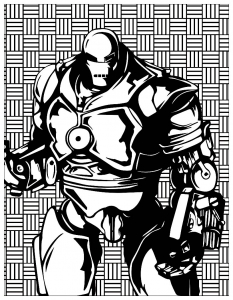 Coloriage mechants marvel Iron Monger