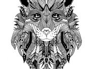 Coloriages de Loups à imprimer pour adultes