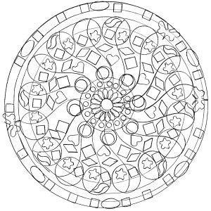 Coloriage adulte mandala domandala 13