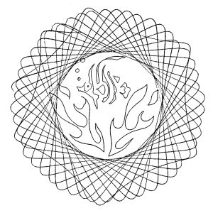 Mandala abstrait n'attendant que vos couleurs (Coloriage de Domandalas)