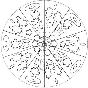 Simple Mandala abstrait (Coloriage de Domandalas)