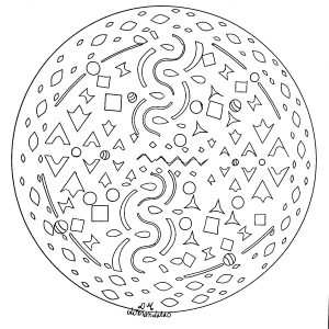 Coloriage adulte mandala domandalas motifs simples