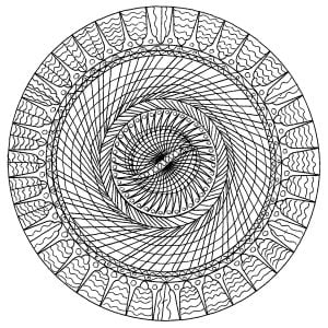Mandala abstrait et simple (Coloriage de Domandalas)