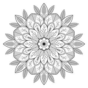 Simple Mandala fleuri