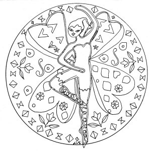 coloriage-mandala-fee-dansante (Coloriage de Domandalas)