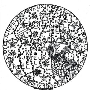 Joli Mandala de Noël (Coloriage de Domandalas)