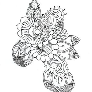 Coloriage d'un mandala au style bien particulier (Coloriage de Chloé)
