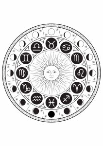 Coloriage signe astrologique mandala par louise