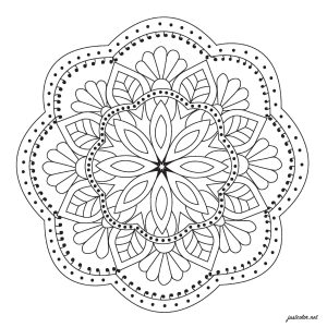 Simple Mandala en forme de fleur