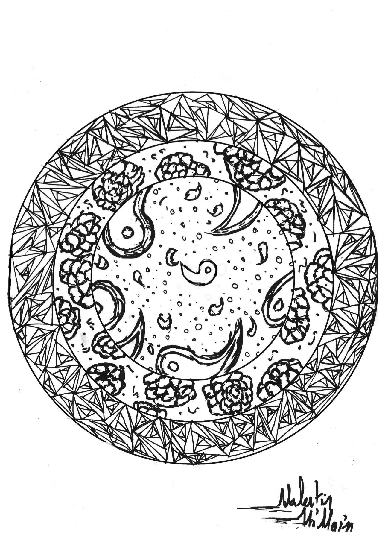 Mandalas avec des motifs originaux, Artiste : Valentin