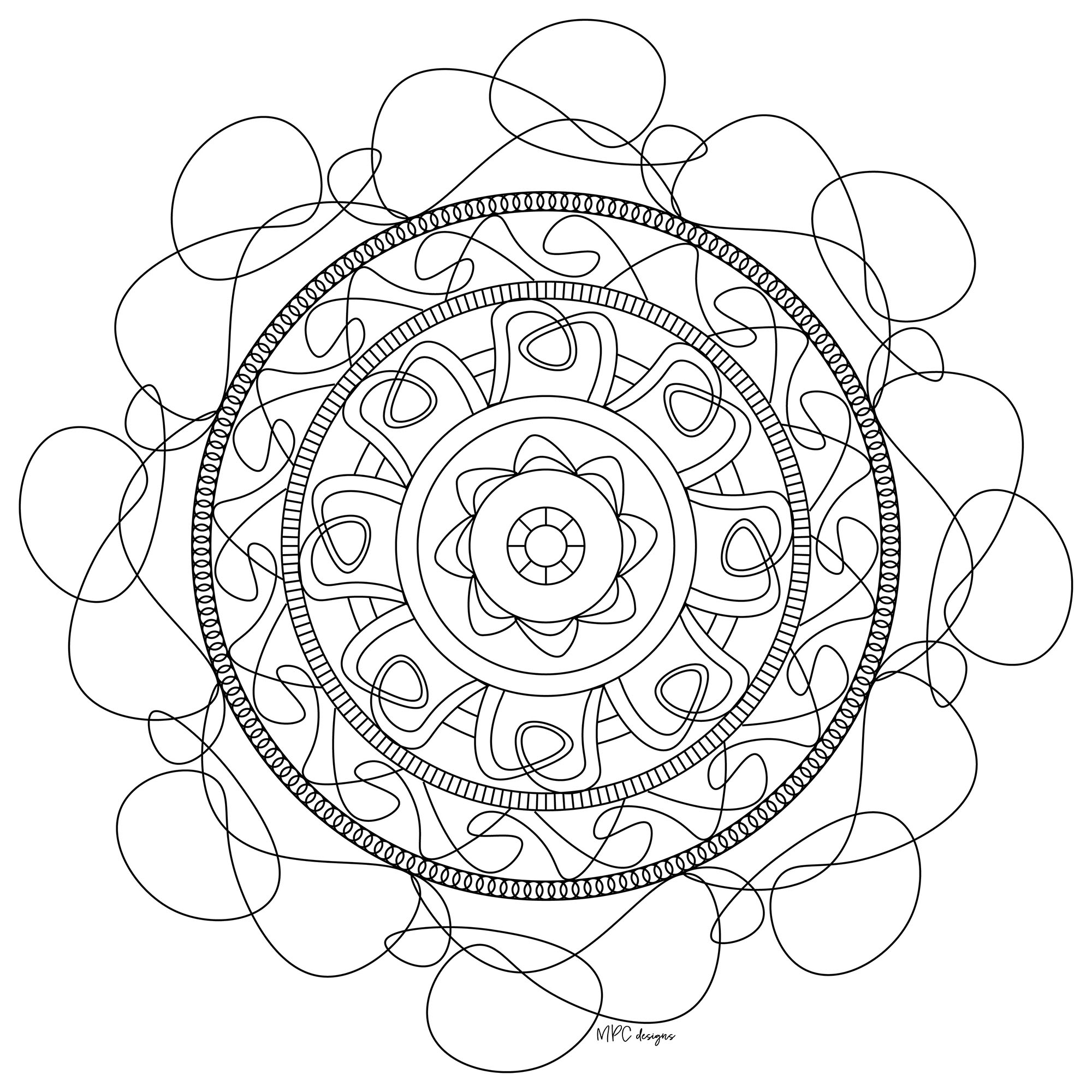 Mandala avec arabesques, Artiste : MPC Design