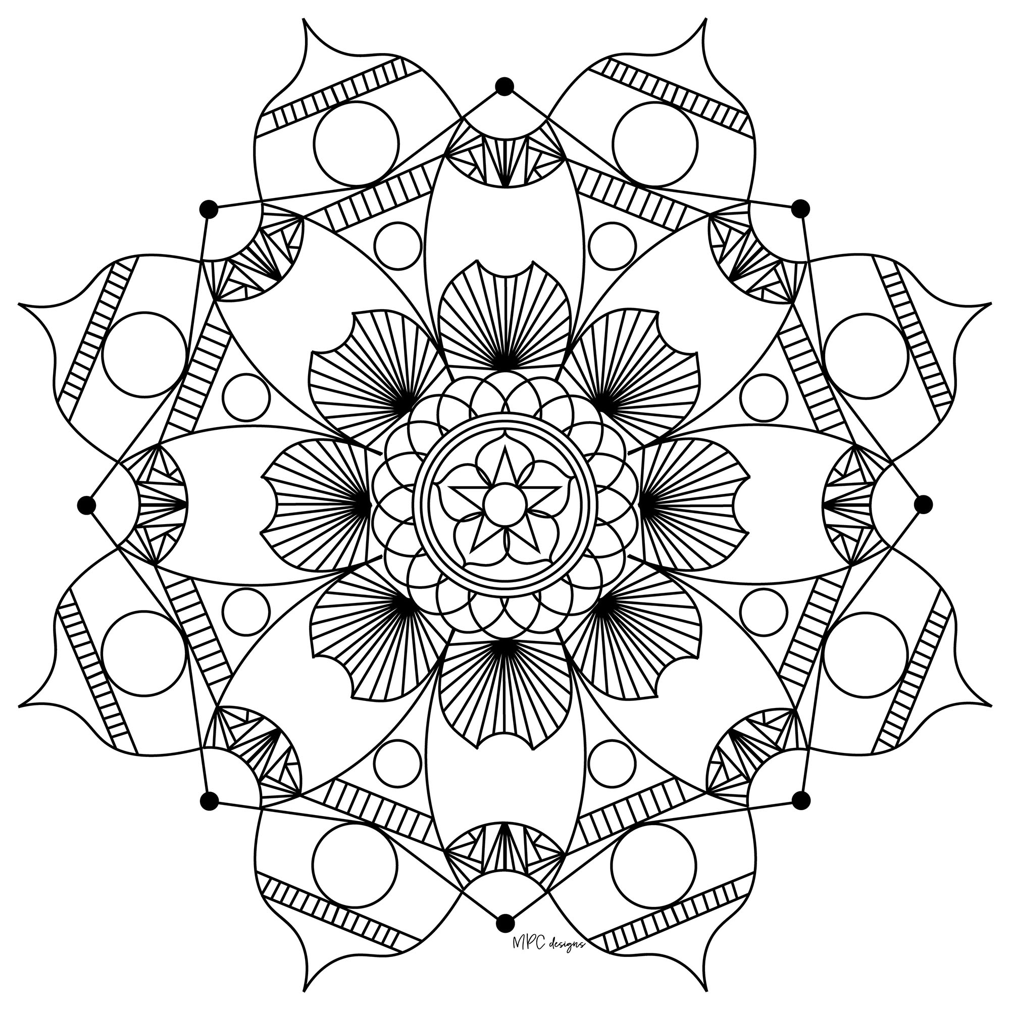 Mandala aux pétales, Artiste : MPC Design