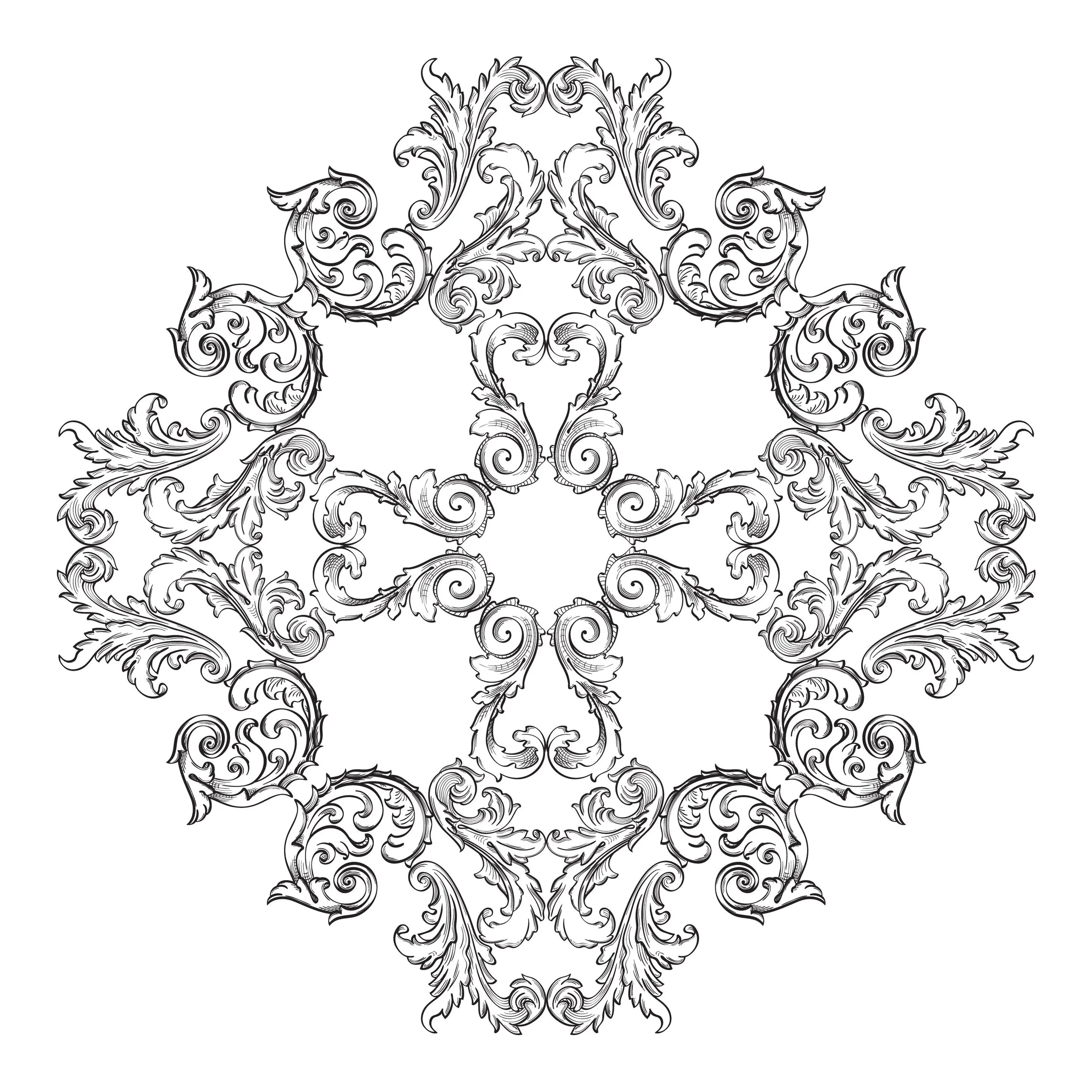Mandala style vintage par Alexeii Buravtsov (Coloriage à imprimer pour adultes)