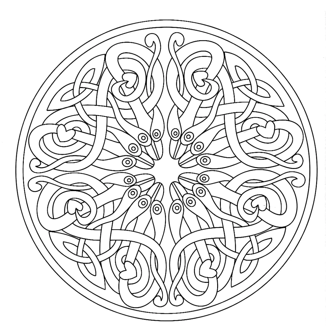 Mandala - 7 (Coloriage à imprimer pour adultes)