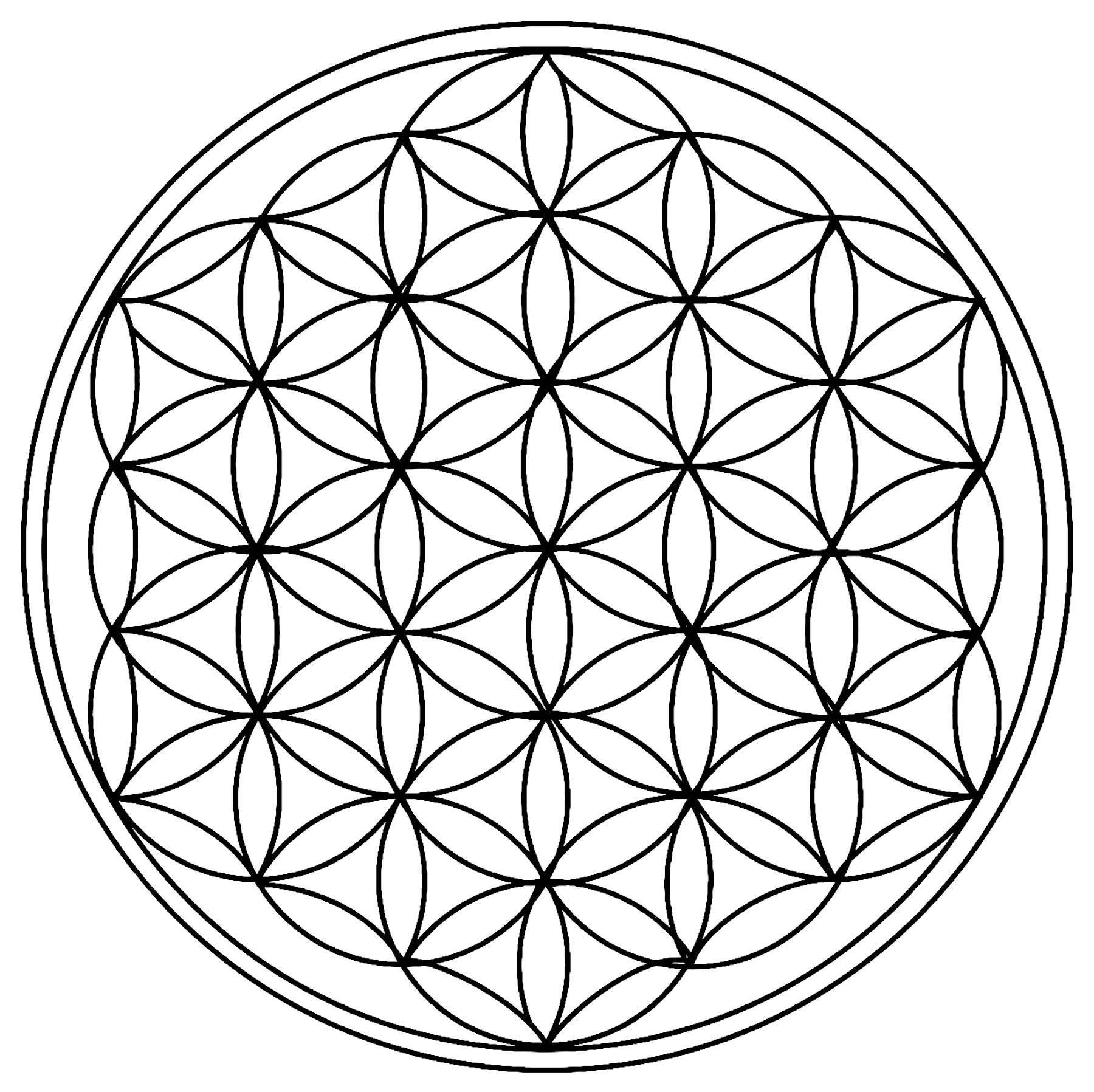 Cercles géométriques / rosaces - Mandalas - Coloriages difficiles pour