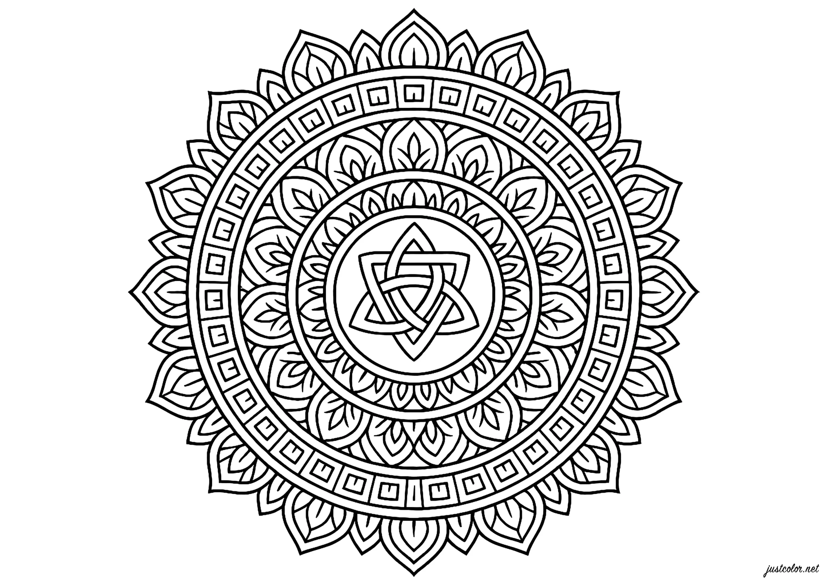 Mandala de la Complexité (Coloriage à imprimer pour adultes)