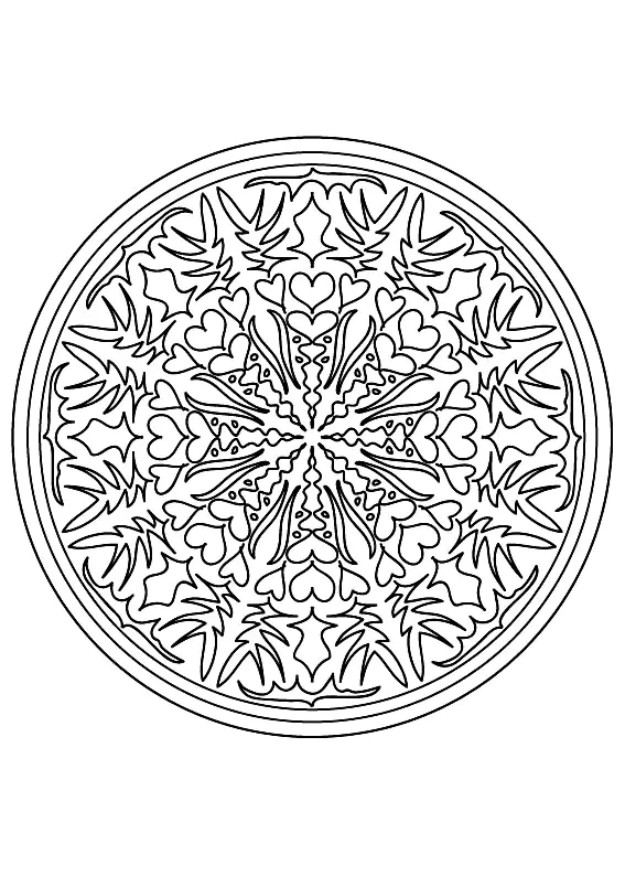 Mandala - 9 (Coloriage à imprimer pour adultes)