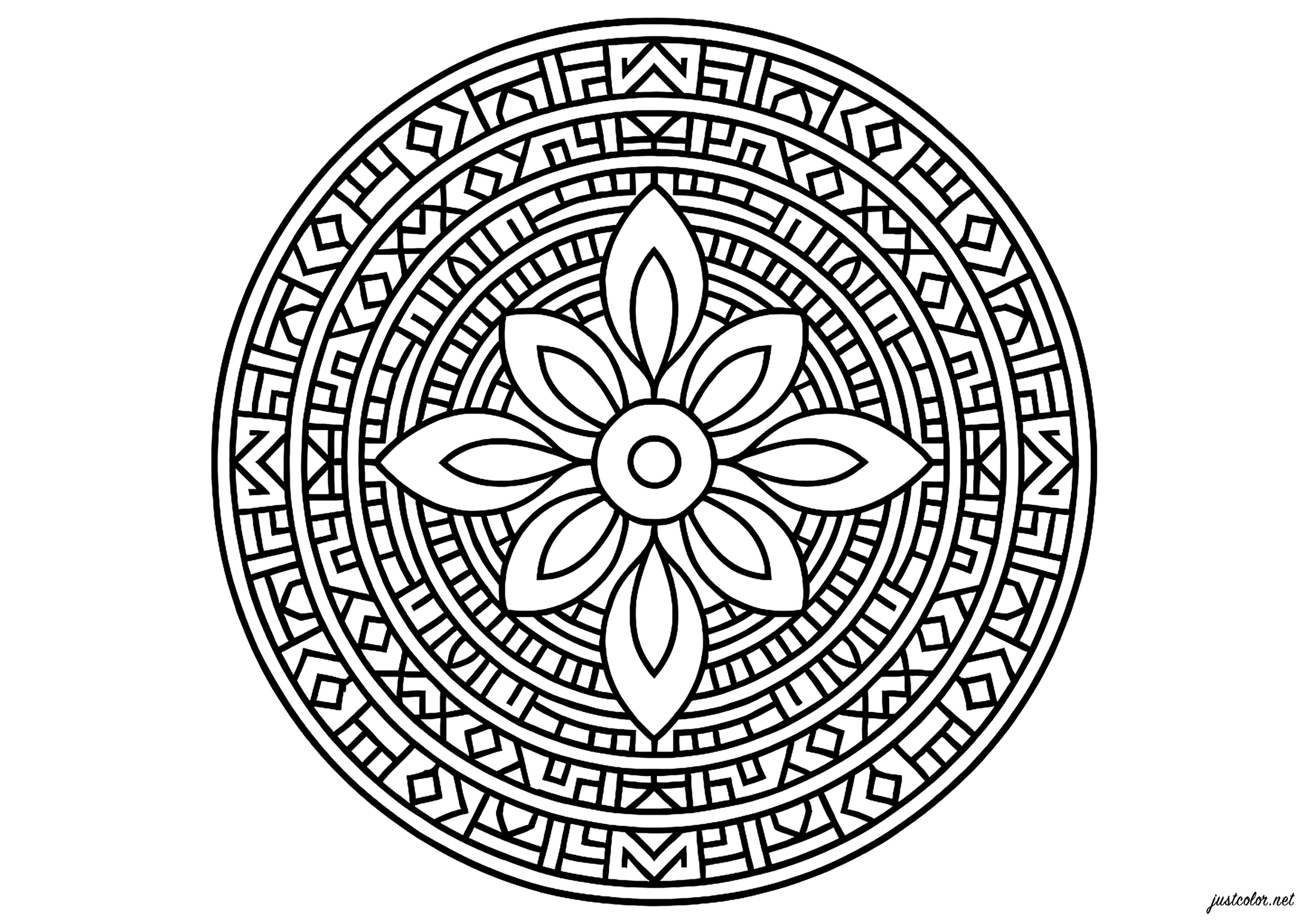 Équilibre Normal (Coloriage de Mandalas à imprimer pour adultes)
